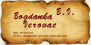 Bogdanka Verovac vizit kartica